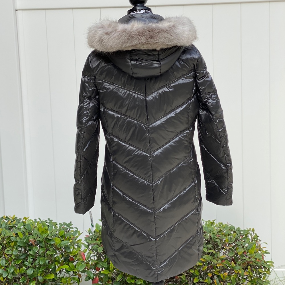 🔥SALE!🔥 Michael Kors Faux-Fur-Trim Hooded Down Puffer Coat Women's Size XS - Picture 11 of 15